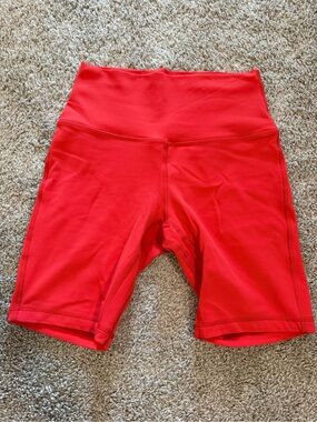 lululemon athletica High-Rise Red Athletic Bike Shorts